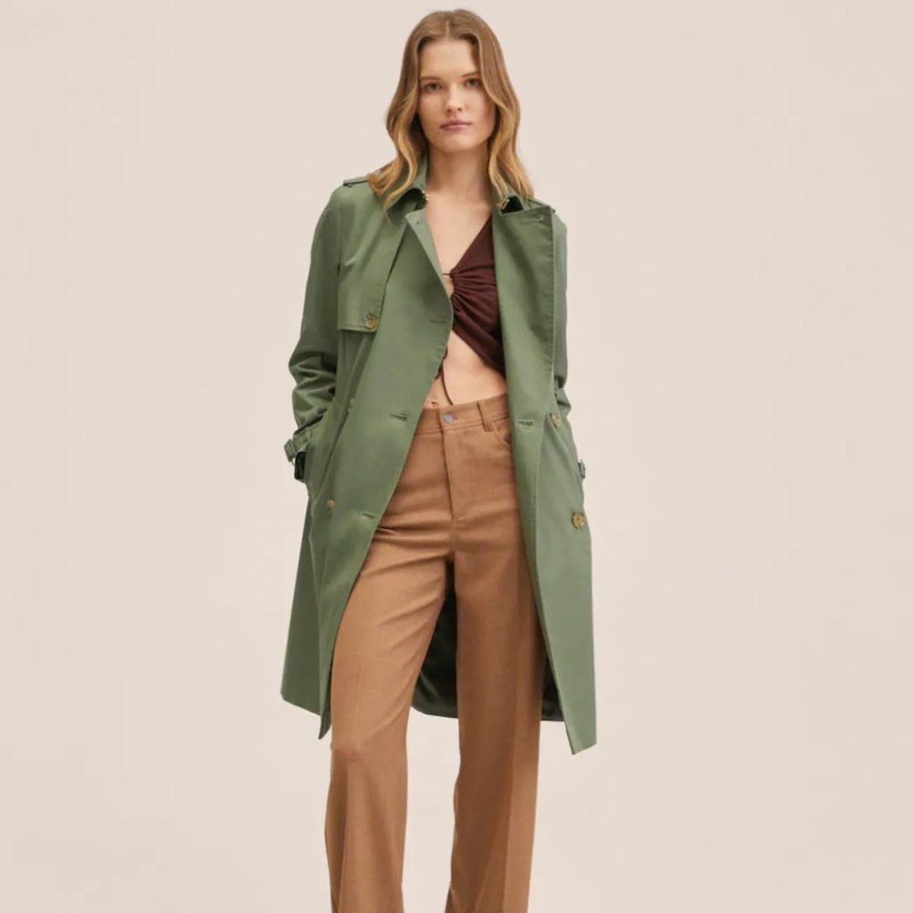 Mango Cotton Classic Trench Coat